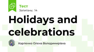 Holidays and celebrations