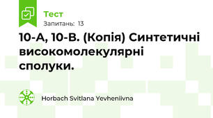 10-А, 10-В. (Копія) Синтетичні високомолекулярні сполуки.