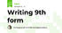 Writing 9th form