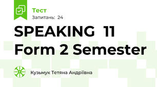 SPEAKING  11 Form 2 Semester