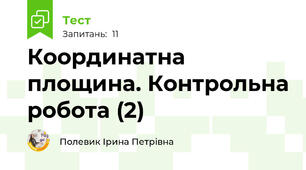 Координатна площина. Контрольна робота (2)
