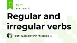 Regular and irregular verbs