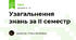Узагальнення знань за ІІ семестр