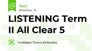 LISTENING Term II All Clear 5