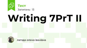 Writing 7PrT II