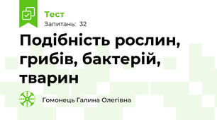 Подібність рослин, грибів, бактерій, тварин