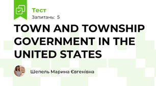 TOWN AND TOWNSHIP GOVERNMENT IN THE UNITED STATES