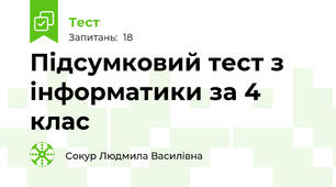 Підсумковий тест з інформатики за 4 клас