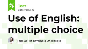 Use of English: multiple choice