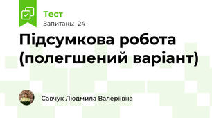 Підсумкова робота (полегшений варіант)