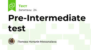 Pre-Intermediate test