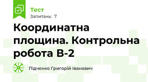  Координатна площина. Контрольна робота В-2