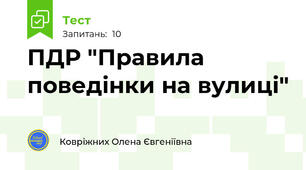 ПДР "Правила поведінки на вулиці"