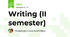 Writing (II semester)