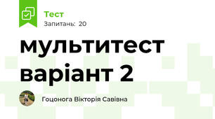 мультитест варіант 2