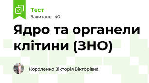 Ядро та органели клітини (ЗНО)