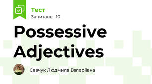Possessive Adjectives
