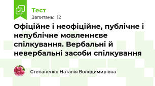 Офіційне і неофіційне, публічне і непублічне мовленнєве спілкування. Вербальні й невербальні засоби спілкування