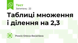 Таблиці множення і ділення на 2,3
