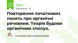 Повторення початкових понять про органічні речовини. Теорія будови органічних сполук.