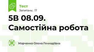 5В 08.09. Самостійна робота