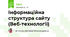 Інформаційна структура сайту (Веб-технології)