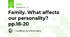 Family. What affects our personality? pp.18-20