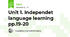 Unit 1. Independet language learning pp.19-20