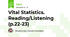 Vital Statistics. Reading/Listening (p.22-23)