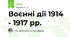 Воєнні дії 1914 - 1917 рр.