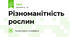 Різноманітність рослин