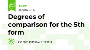 Degrees of comparison for the 5th form