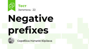 Negative prefixes
