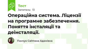 Операційна система. Ліцензії на програмне забезпечення. Поняття інсталяції та деінсталяції.