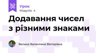Додавання чисел з різними знаками