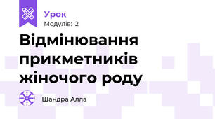 Відмінювання прикметників жіночого роду