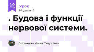 . Будова і функції нервової системи.