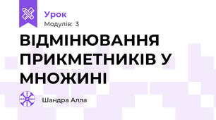 ВІДМІНЮВАННЯ ПРИКМЕТНИКІВ У МНОЖИНІ