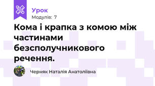 Кома і крапка з комою між частинами безсполучникового речення.