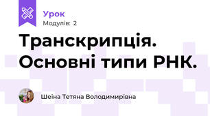 Транскрипція. Основні типи РНК.
