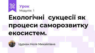 Екологiчнi  сукцесiї як процеси саморозвитку екосистем.