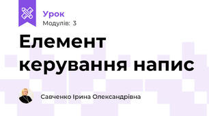 Елемент керування напис