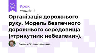 Організація дорожнього руху. Модель безпечного дорожнього середовища («трикутник небезпеки»). 
