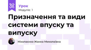Призначення та види системи впуску та випуску