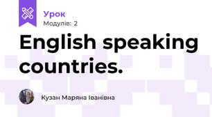English speaking countries.