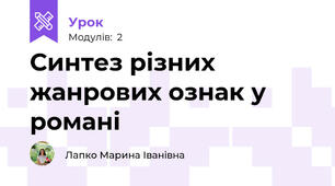 Синтез різних жанрових ознак у романі