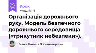 Організація дорожнього руху. Модель безпечного дорожнього середовища («трикутник небезпеки»). 