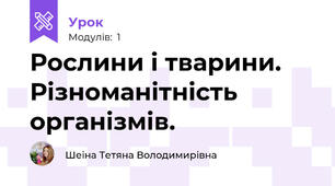 Рослини і тварини. Різноманітність організмів.
