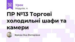ПР №13 Торгові холодильні шафи та камери