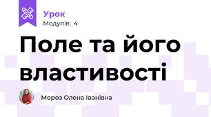 Поле та його властивості 